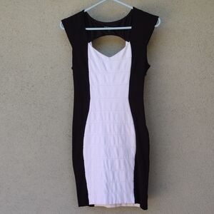Elegant Black and White Dress